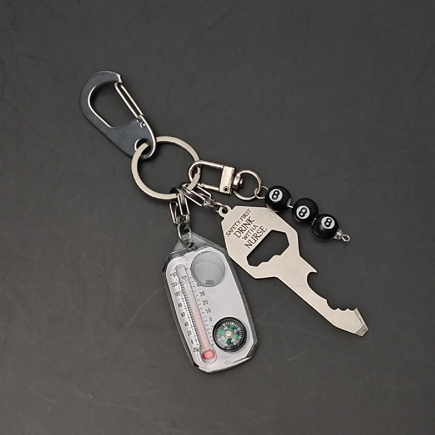 Original Keychain For Men Accessories Carabiner Y2k Metal Bottle