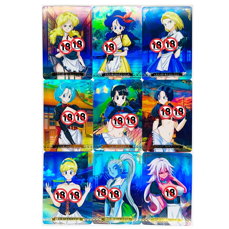 Board Games Game Cards Collectible Cards Anime Cards Anime Trading Cards Animation Game Cards ACG Ranchi Chichi Android 18 Nude Maid Outfit Heroes Battle Card Ultra Instinct Game Collection Cards