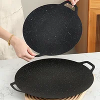 Roasting Round Pans Korean Aluminum Nonstick Grill Top Griddle Pan Bbq Fry Grill Outdoor Cast Iron Barbecue Griddles Grill Pans