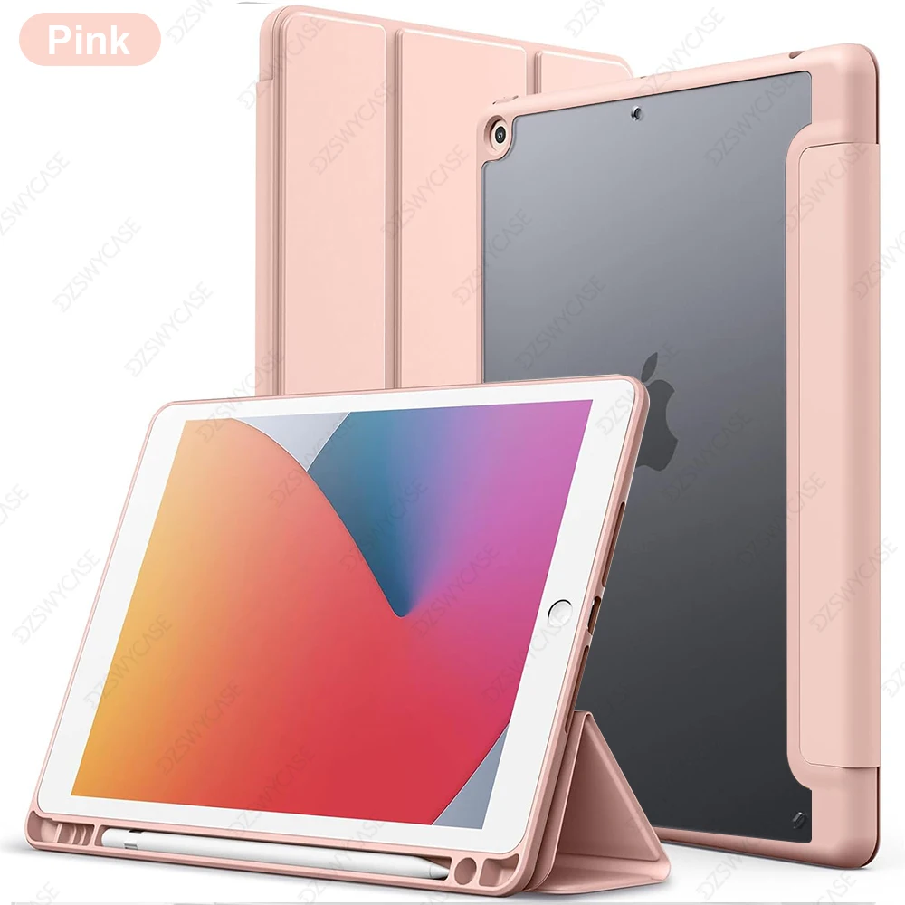 Slim Transparent Hybrid Case with Pencil Holder