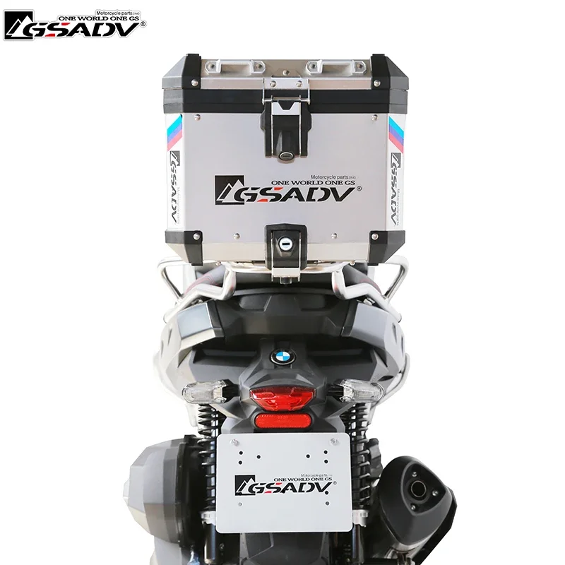 여행용 대용량 오토바이 트렁크 박스, 범용 오토바이 테일박스, 스틸 브래킷 포함 탑 케이스, BMW C400X 용, 40L, 43L