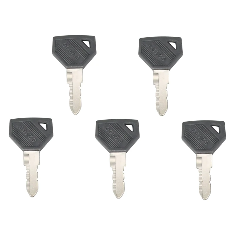 5Pcs Ignition Keys 198360-52160 1A7880-52100 Compatible with Yanmar EX450 EX2900 EX3200 SC2400 SC2450 Compatible with John