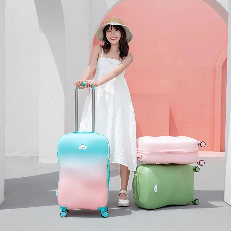 Hot!New 20"22"24"26"inch High quality colorful suitcases rolling luggage light Travel bag men&women fashion trolley suitcases