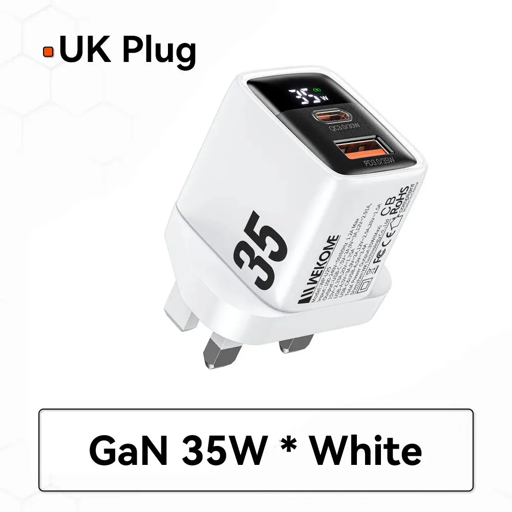 White UK Plug