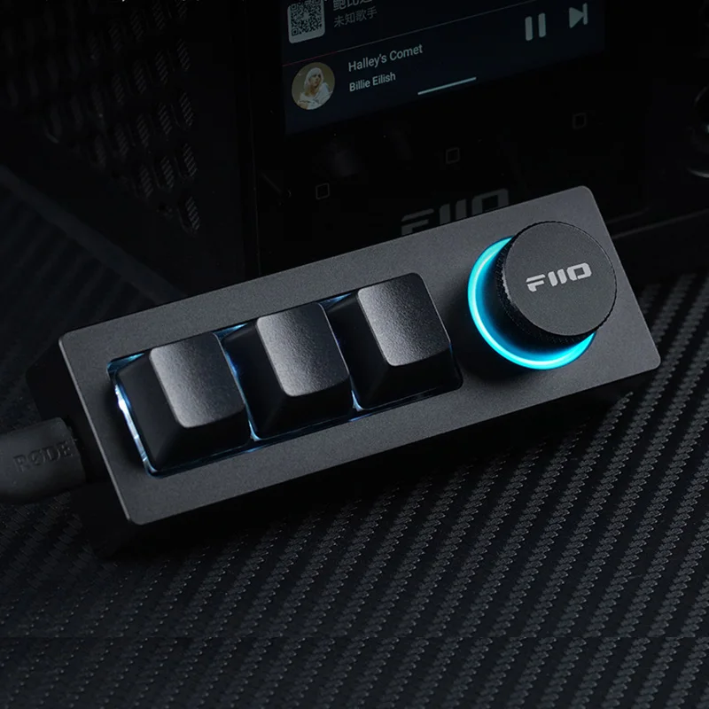 Music Remote Keyboard FiiO KB1 Mechanical Music Remote Keyboard Black color KB1K made of ABS+PMMA plastic