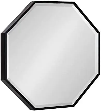 

Современное восьмиугольное зеркало, черное 25x25 дюймов