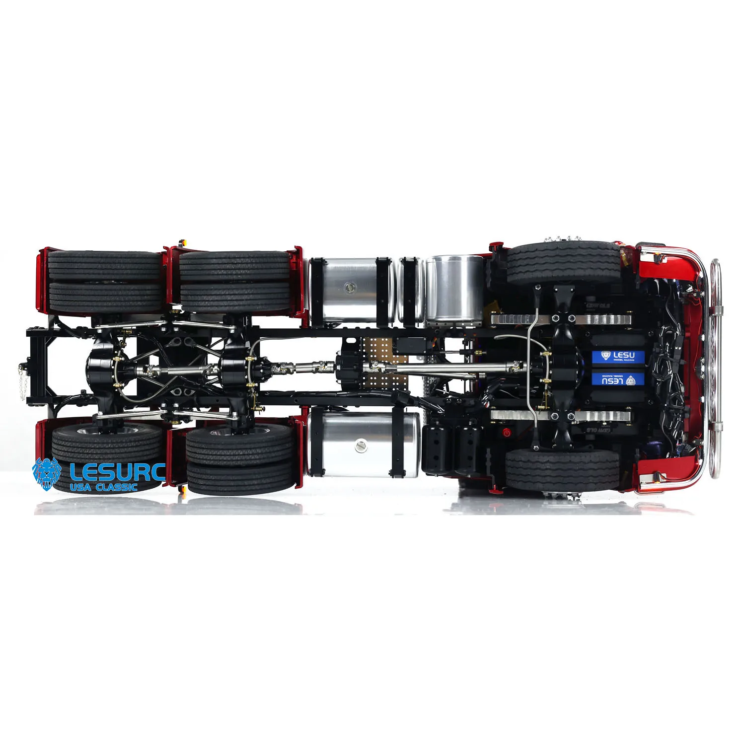 LESU 770S 6*6 1/14 RC Tractor Truck Metal Chassis Light Sound Smoke Differential Metal Chassis RTR Remote Control Car Model 6