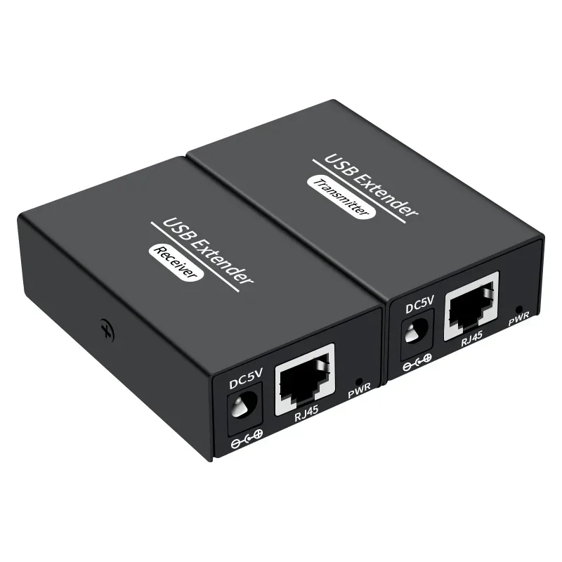 USB Extender Adapter 4 Ports USB 2.0 Hub Over Cat 6E/6 Ethernet UTP Extension RJ45 Network Cable 120M Transmitter and Receiver 3
