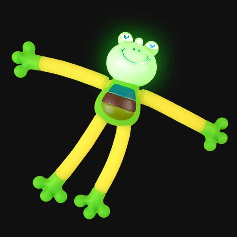 

Children Suction Cup Toys Pop Tubes Stress Relief Telescopic Frog With Light Fidget Toys Sensory Bellows Toys Squeeze Toy
