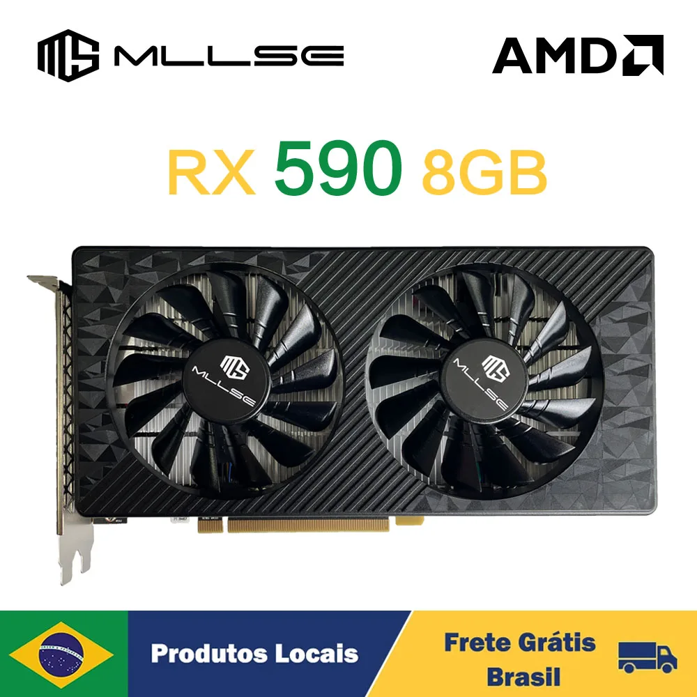 Placa de Vídeo MLLSE Radeon RX 590 GME 8GB