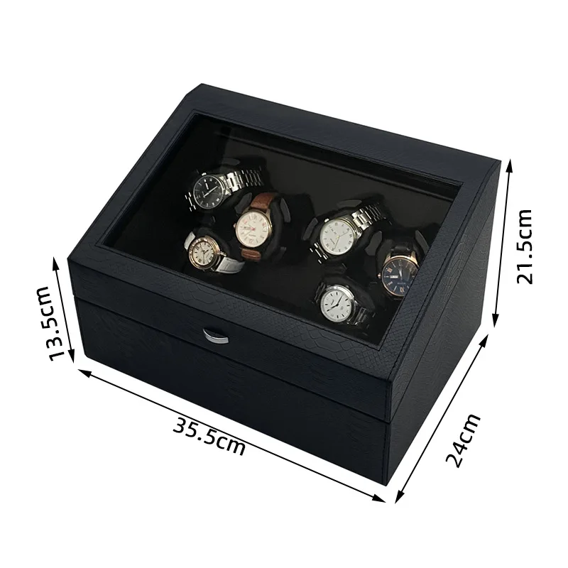 Luxury Automatic Watch Winder Box with 3+3 / 6+6 Slot PU Leather Storage, Ultra-Quiet M... - SKU LAWW1158 - UGI Packaging