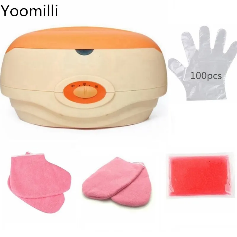 Paraffin Wax Heater +1 Wax Hand SPA Warmer Machine And Protection Gloves Booties Body Hand Foot Skin Care wax heater