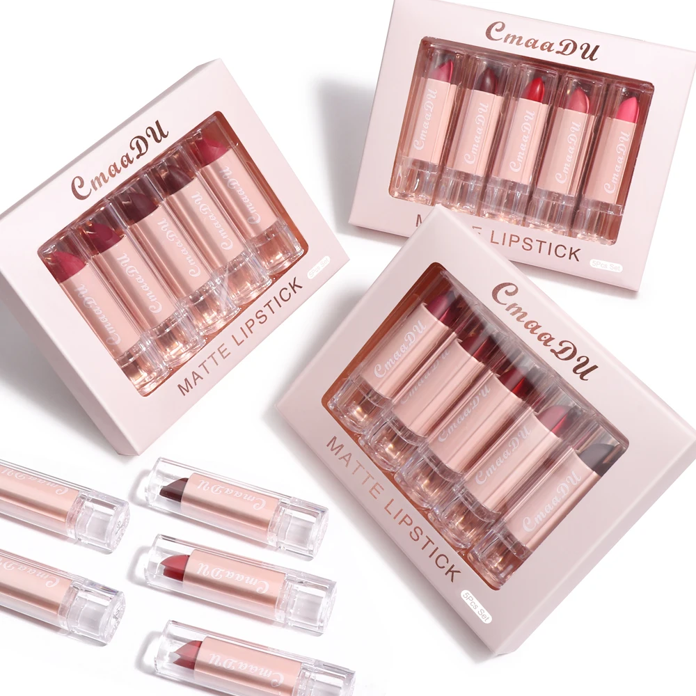 Lippenstift Set 5-teilig Langhaftend Für Exquisites Make-up_voghion.com