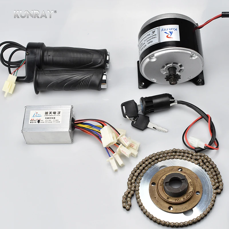 電動スクーター変換キット,ブラシモーター,24v,250w,電動自転車