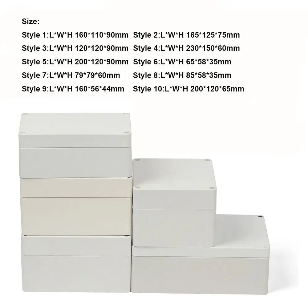 New Waterproof Enclosure Box ABS Plastic Electrical Project Box Multistyles Electronic Project Instrument Case