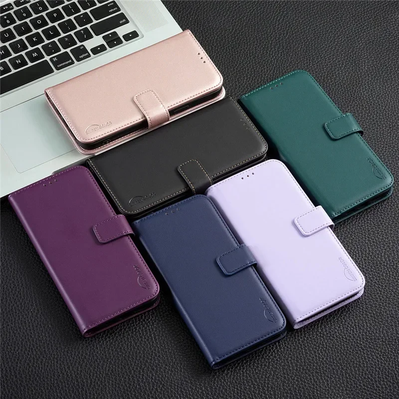 Luxury Magnetic Leather Wallet Flip Cover Case - Shockproof Protection