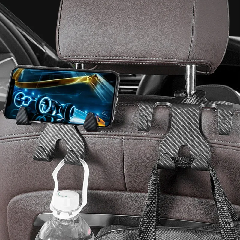 

Multifunctional Car Seat Hook Back Seat Backrest Phone Holder Car Bag Holder Headrest Hanger Seat Back Hanger Storage Organizer