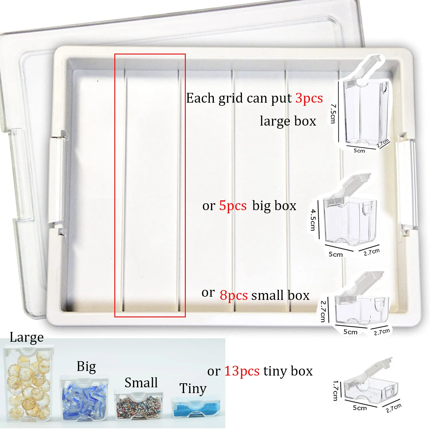 1/30/60/90/150pcs Diamond Painting Embroidery Tool Storage Box Elizabeth Ward Bead Storage Clear Plastic Container