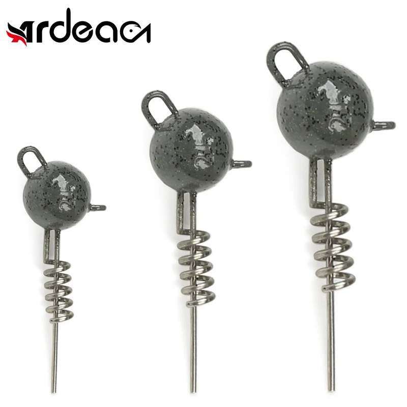 

Ardea Flexhead Pike Micro Jig Rig Sinker 5g/7g/10g/15g/20g/25g/30g/50g Screw Fixed Lead Jigs Head Soft Bait With Connect Needle