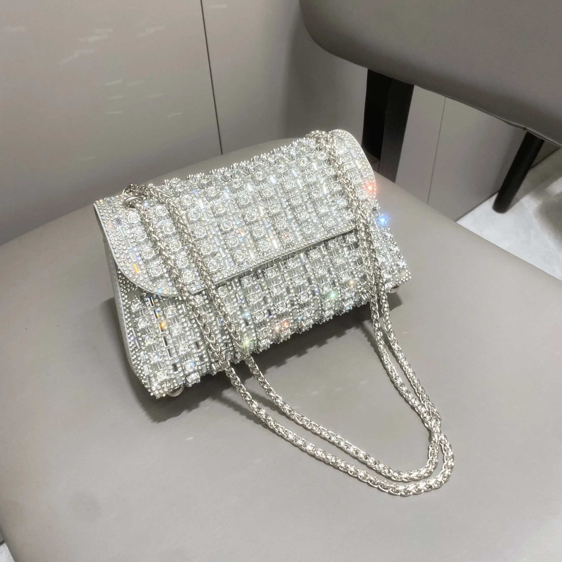Rhinestones Evening clutch Bag Purses and handbag luxury Designer shoulder bag Shiny Crystal Clutch purse Woman's bag
