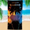 1pc Video Game Themed Beach Towel, Supersoft Oversized Beach Blanket, High Absorbency Bath Towel, Suitable For Travel 3