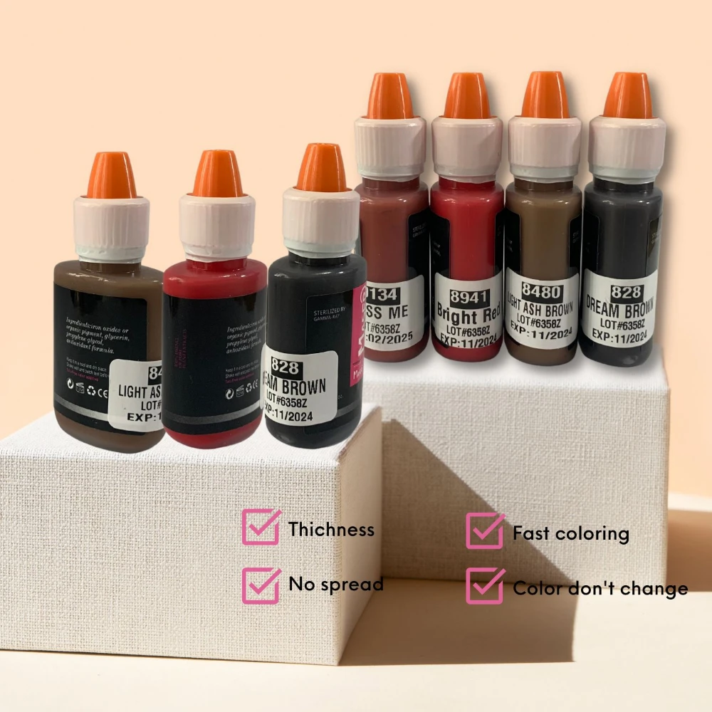 Permanent Makeup Lip Pigment Tattoo Ink Microblading Tattoo Makeup Eyebrow Eyeliner Professional Micropigment Ink Micro Supplies tattoo ink tattoo ink pigment tattoo ink kit