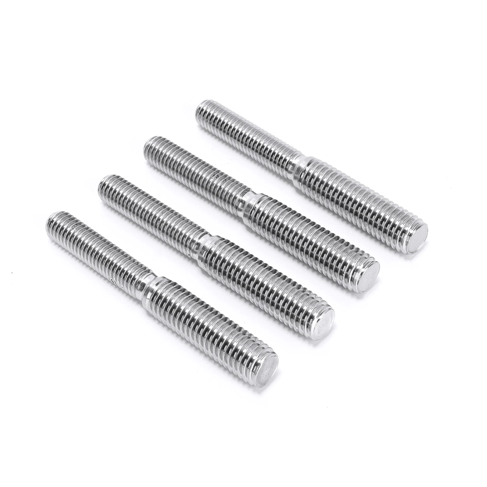 4Pcs Double End Screw Bolts 304 Stainless Steel M6*1.0 to M8*1.25/M8*1.25 to M10*1.5/M10*1.5 to M12*1.75 Threaded Stud Fasteners