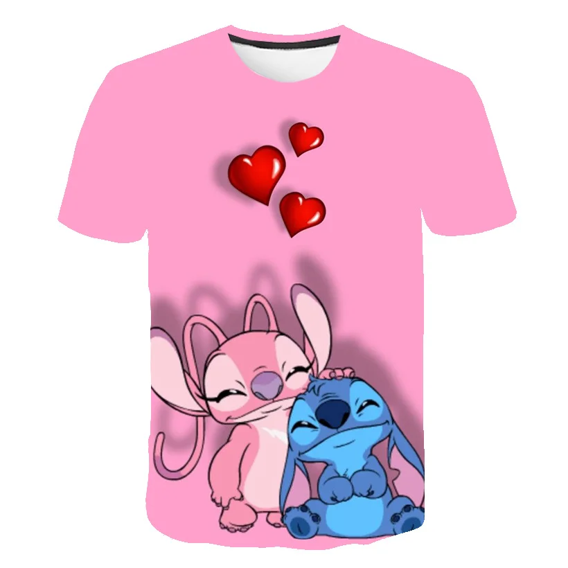

Children Boys Girls Stitch T Shirts Summer Short Sleeve Kids Stich Tops Tees Cartoon Casual Kids Clothes Hello Kitty T-shirts