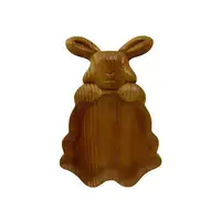 Wooden Bunny Plate Bunny Shape Appetizer Tray Easter Wooden Serving Plates Rustic Decorative Charcuterie Board For Parties 1