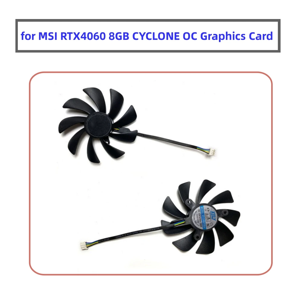 Per Msi Rtx4060 8Gb Cyclone Oc Black Single Graphics Card Ventola Di Raffreddamento Accessori Di Ricambio