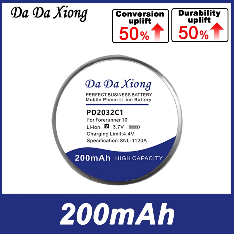 

Высококачественный новый аккумулятор 200 мАч LIR2032H/PD2032C1 для Garmin Forerunner 10 / Forerunner 15 + инструмент
