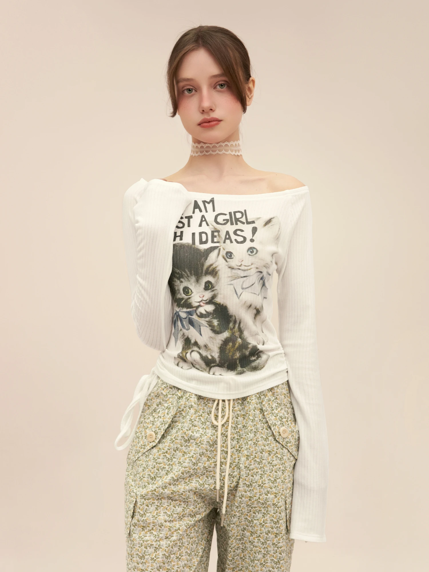 Autumn Women Coquette Cute Core Long Sleeve Tees Japanese