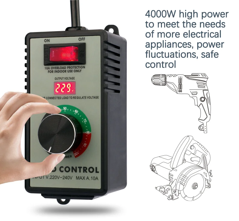 Controlador de Velocidade Regulador de Mão Furadeira Elétrica Ventilador de Máquina de Polimento Interruptor de Controle de Velocidade Stepless Plug ue 220v
