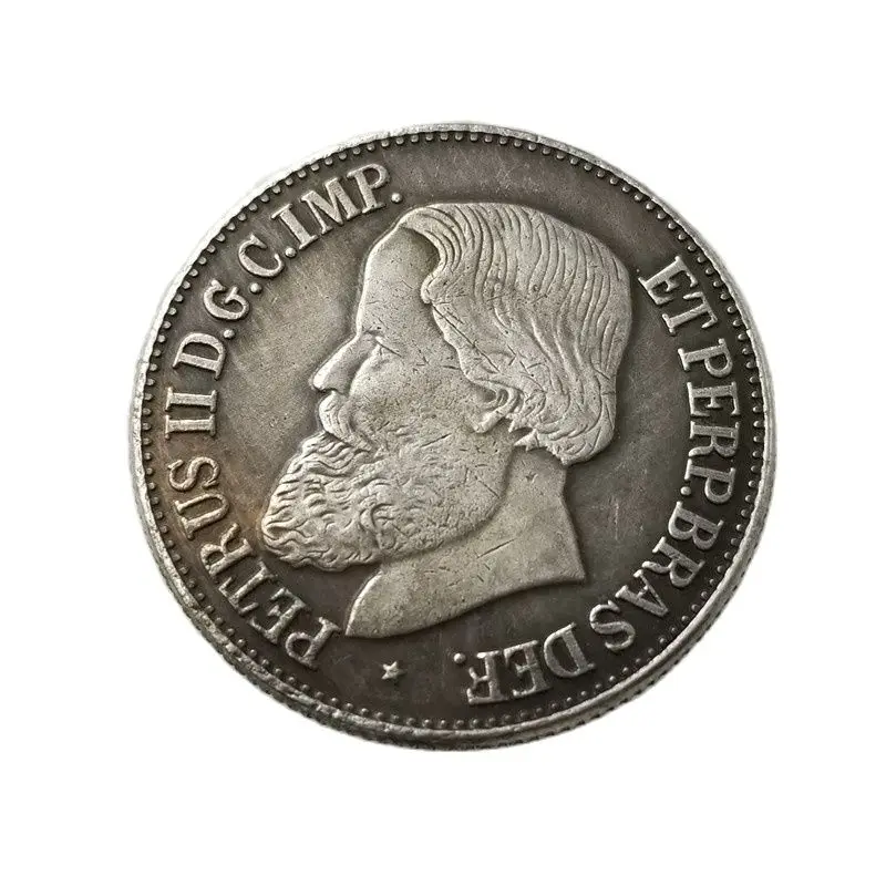 

1889 Brazil Silver Plated Copy Coins Wholesale Coin Antique Home Decoration Magic Coin Home Room Decor Christmas Gifts#25