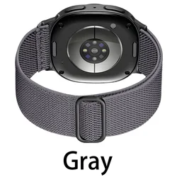 Elastic Nylon Sport Wrist Bracelet Scrunchie Strap - Galaxy Watch 8 (Grey)
