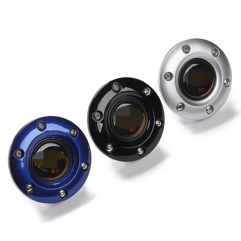 

Aluminum Alloy Universal Modified Car Steering Wheel Horn Button Italy Style Automotive Steering Wheel Center Cap With Logo