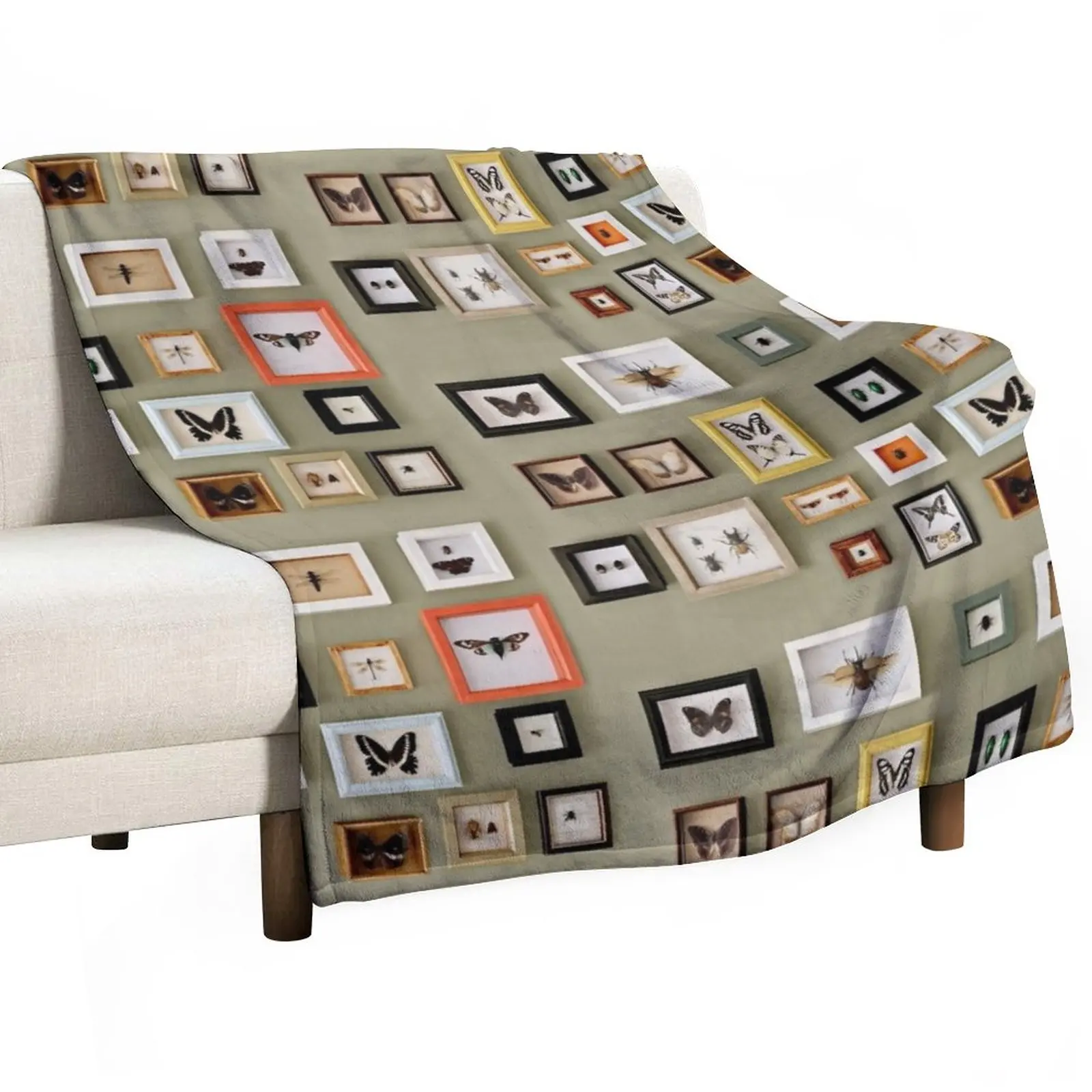 

Insect Picture Frame Wall Throw Blanket Summer Bedding Blankets Tourist Blanket
