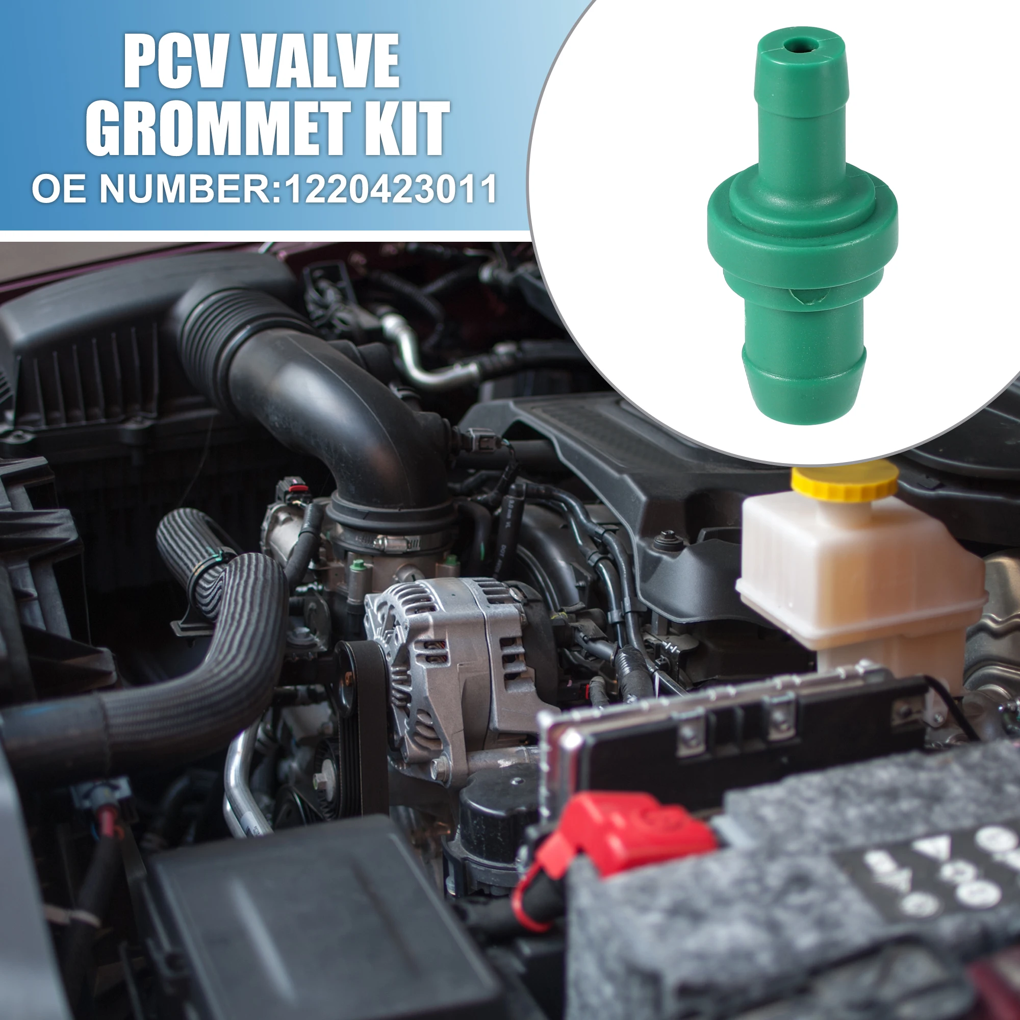 X Autohaux PCV Valve Grommet Exhaust Positive Crankcase Ventilation Fittings No.1220423011 Toyota Yaris Echo Green pcv valve grommet