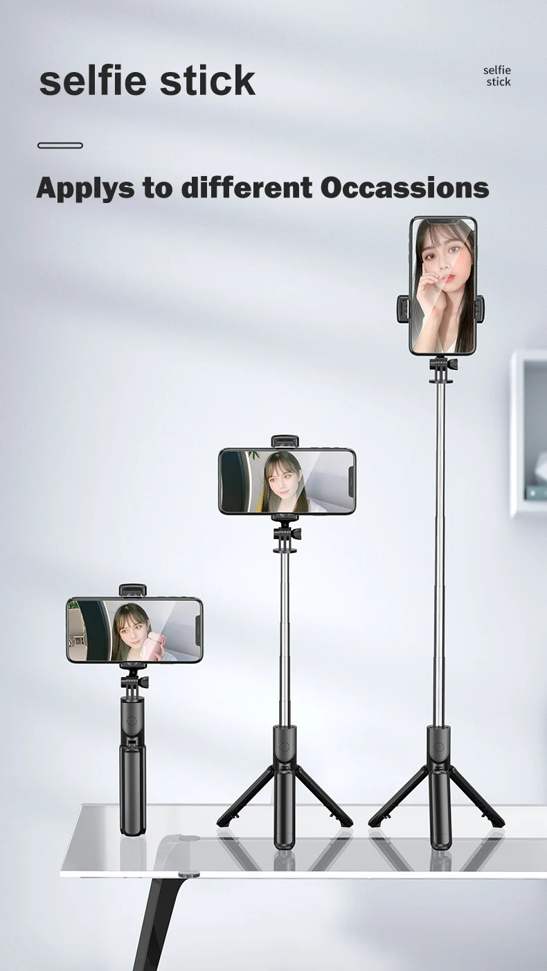 Tripod Selfie Stick Foldable Detachable Remote Shutter S03 For Smart Mobile Phone