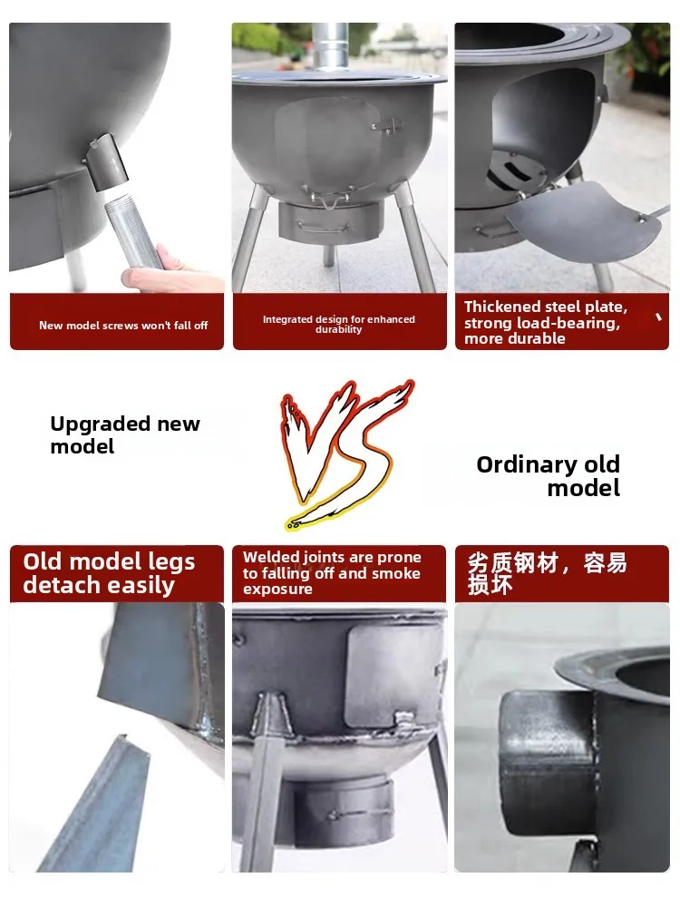 New Sle Rural Home Wood Burning Stove Portable Outdoor Large Pot Stove el Stove Equipment und Pot Stove