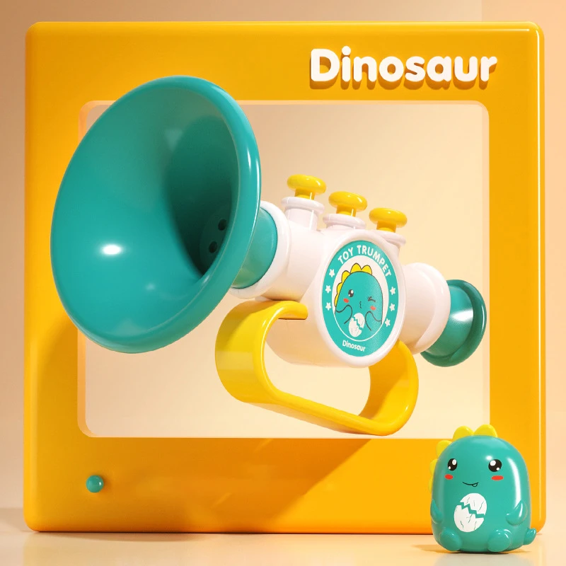 Children Trumpet Toys Yellow Duckling Whistle Cartoon Rabbit Dinosaur Blow Blow Trumpet Kids Musical Instrument Combination Toys 5