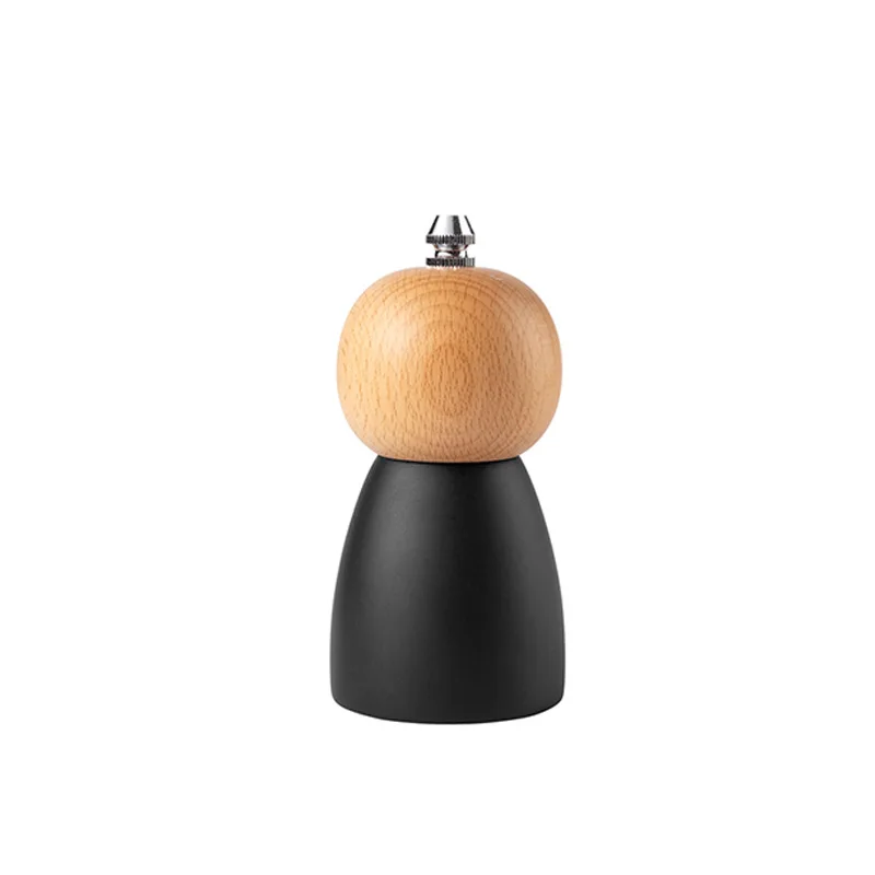 Interesting Rubber Wooden Salt Pepper Grinder Big Small Seasoning Grinder Spice Salt Mills 4inch 8inch