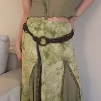 Vintage Handmade Woven Waist Chain for Women Fashion Brown Beaded Personality Jeans Dress Belly Chain Body Jewelry Accessories 2