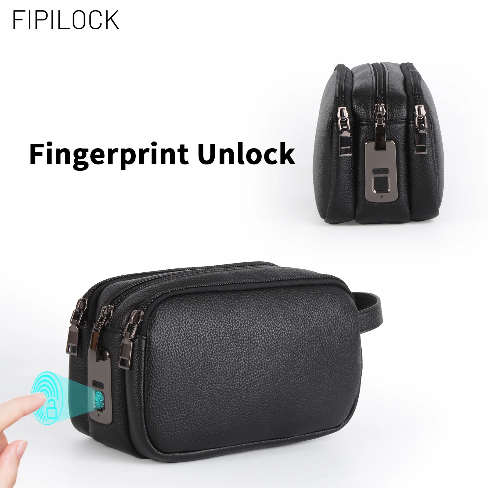Sacs à main FIPILOCK, pochette pour homme, sac bandoulière pour femme et homme avec déverrouillage intelligent par empreinte digitale, sac à main de soirée de luxe haut de gamme 1