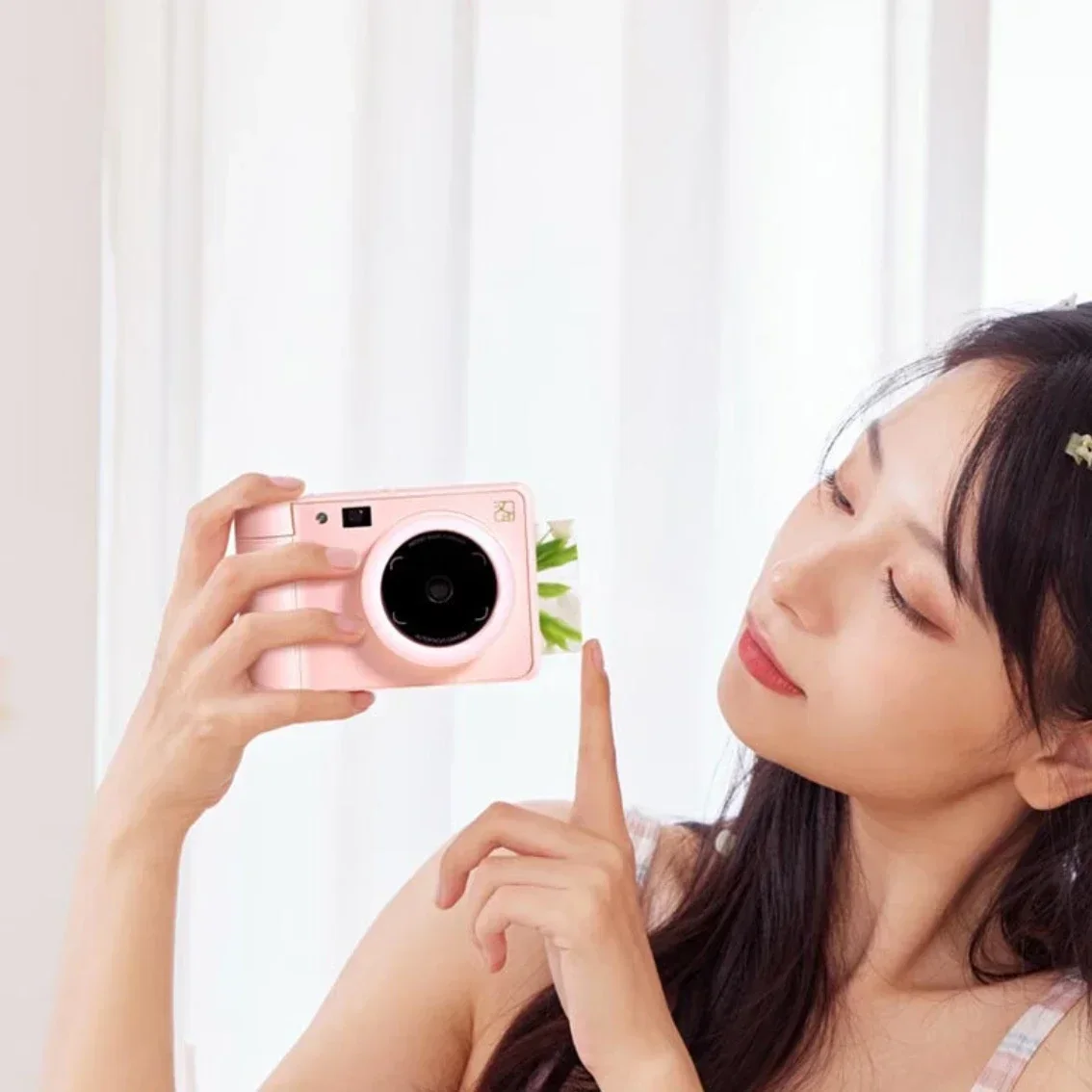 GlowMartHPRT Portable Z1 Dye Sublimation Photo Printer 300dpi Mini Small DIY Share with 20 Sheets of Photo Paper