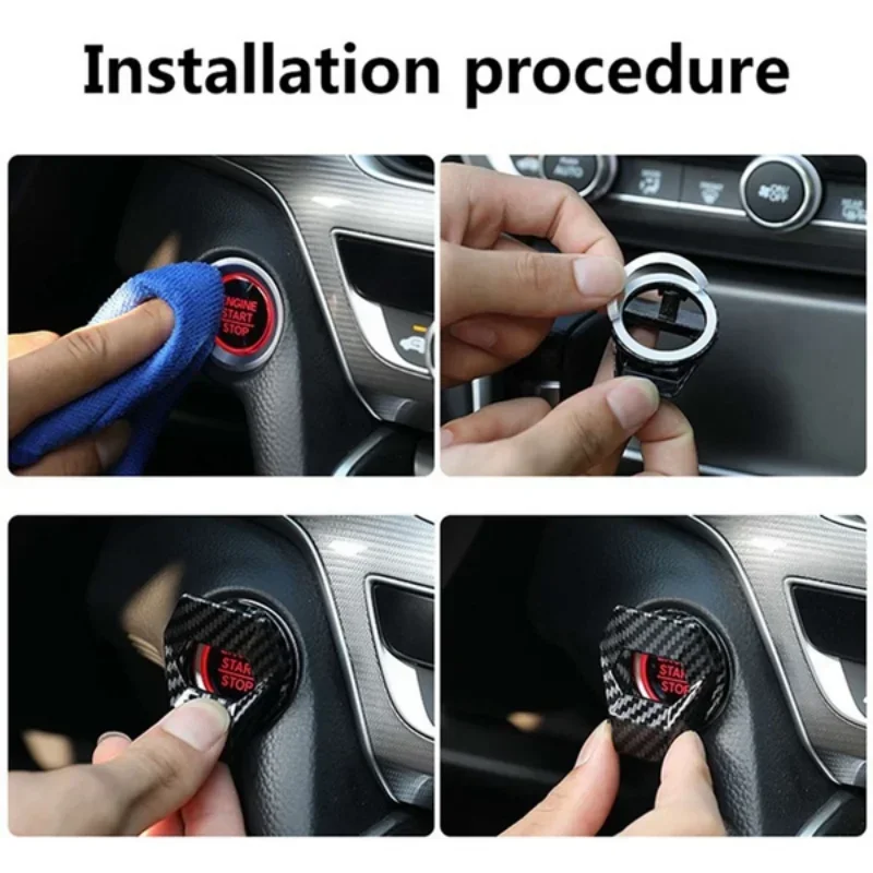 Car Engine Start/Stop Decorative Button Cover for Interior Styling