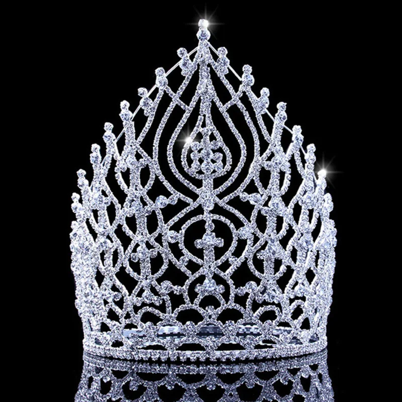 

Luxury Wedding Tiaras And Crown Large Tall Beauty Crown Birthday