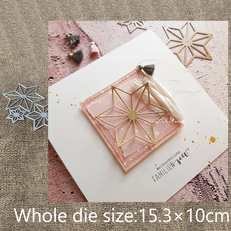 

New Design Craft Metal stencil mold Cutting Dies 3pcs star decoration scrapbook die cuts Album Paper Card Craft Embossing