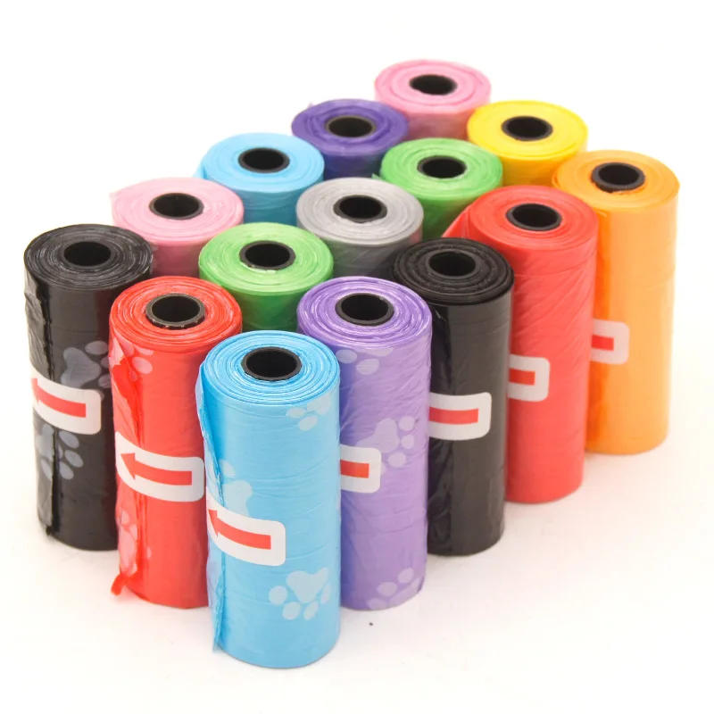 10 Rolls of Colored Paw Graphics! Eco-Friendly, Leak-Proof Dog Poop Bags -   Perfect for Outdoor Puppy Walks!
