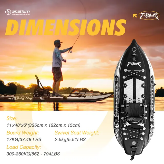 20807-1dc829.jpg Inflatable Fishing Paddle Board Triple Chamber Stand Up Paddle Board 11'*48"*6",Fishing Kayak with Premium Accessories